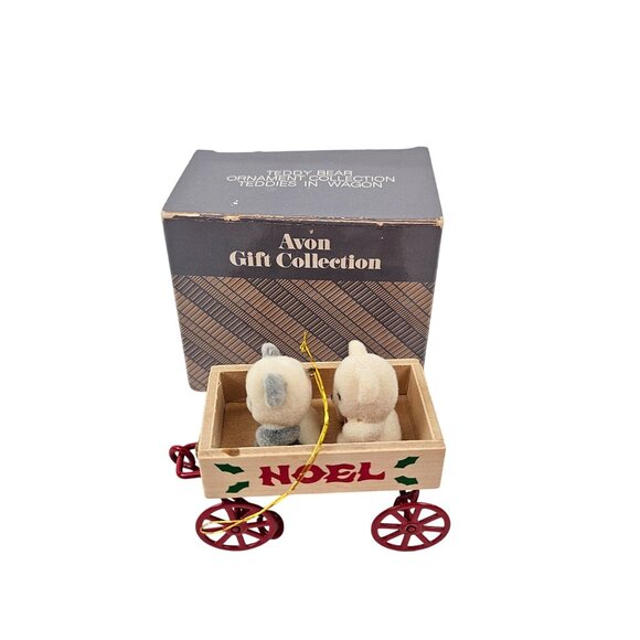 Avon Christmas Ornament Lot 8 Bears Train Angel Bell Teacher Santa Express - Picture 2 of 9